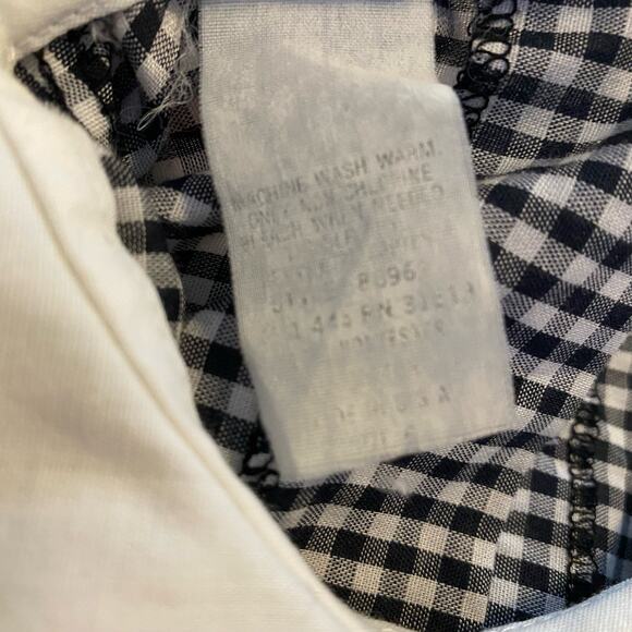 Vintage Winnie The Pooh Dress 2T Black White Gingham Pinafore USA Made Lace - Picture 7 of 16